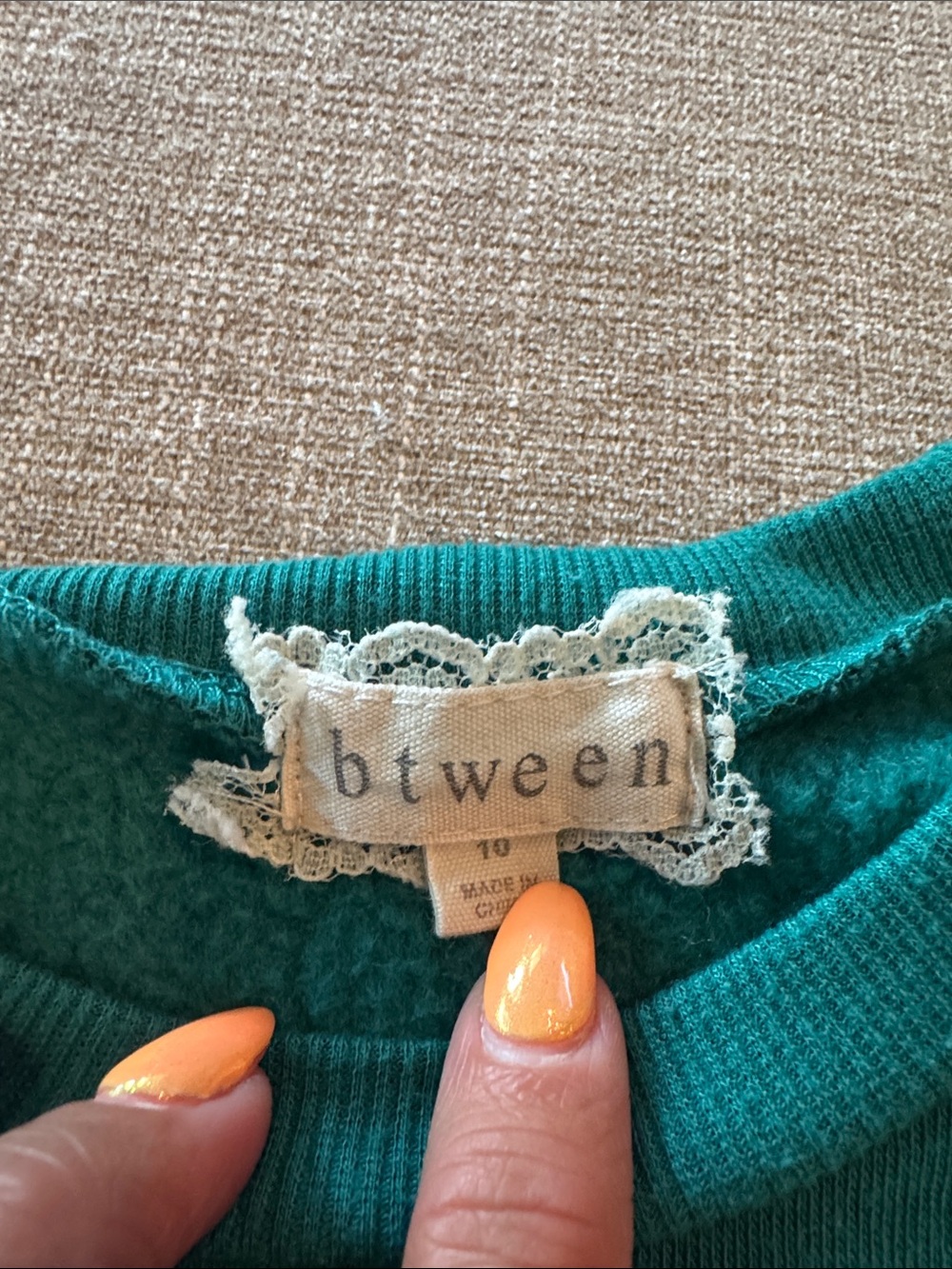 btween Emerald Green Pearl-Accent Kids Matching Set - Picture 2 of 2